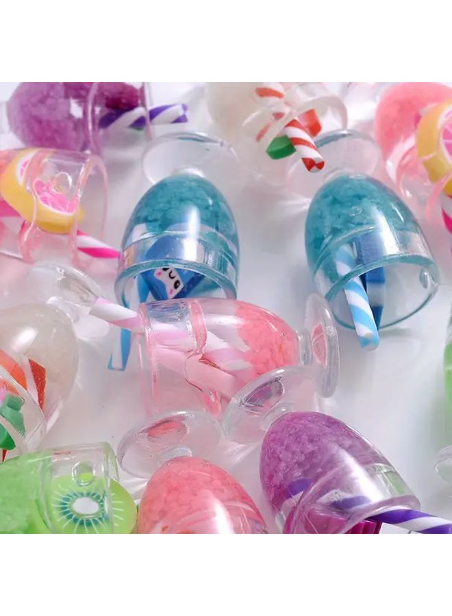 ستايل 4 قلادات مشروبات صيفية بمحاكاة الراتنج 10 قطع إكسسوارات مفتاح DIY - Image 3