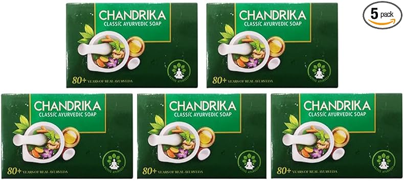 Chandrika صابون شاندريكا الأيورفيدي 75 جرام عبوة من 5 - Image 1