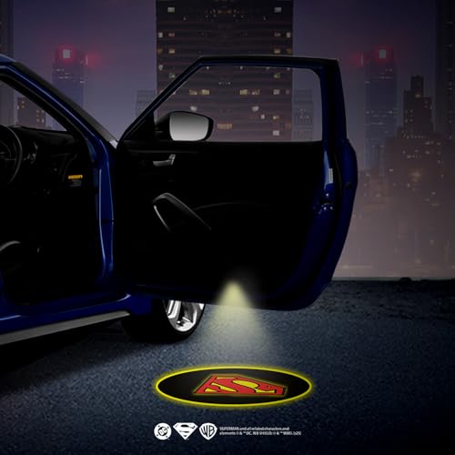 Involve your senses Involve DC Superman Logo Projector LED Car Door Lights – Set of 2 Pcs | Wireless Courtesy Welcome Lights with Shadow Ghost Logo|OFFICIAL Licensed DC MERCHANDISE from Warner Bros | Car accessories 2025 - Image 2