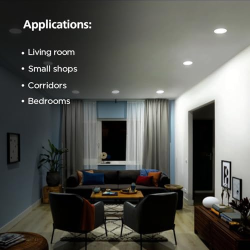 EcoLink 7W Concealed JB Ceiling Light|Round Ceiling LED Downlighter for Home & Hall|Cut Out: 3 inch, Color: Warm White, Pack of 2 - Image 5