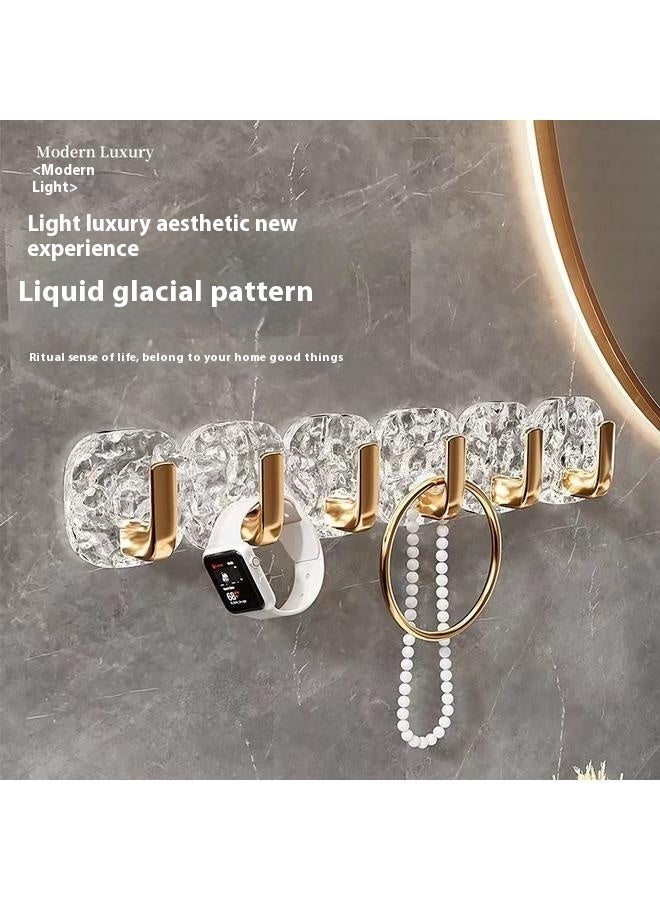 Wall Mounted Coat Rack,Adhesive Hooks for Scarves Purses Keys Hats Towels Holder for Bathroom Bedroom Kitchen Entryway Hallway,Gold  - Image 2