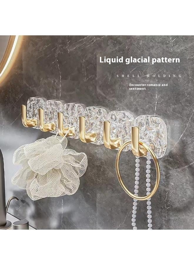 Wall Mounted Coat Rack,Adhesive Hooks for Scarves Purses Keys Hats Towels Holder for Bathroom Bedroom Kitchen Entryway Hallway,Gold  - Image 3