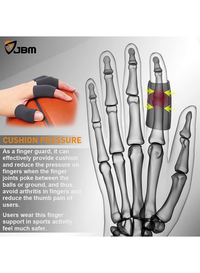 JBM Finger Sleeves 5Pack Finger Brace Finger Compression Sleeve Protector Sport Finger Splints for Arthritis - Image 2