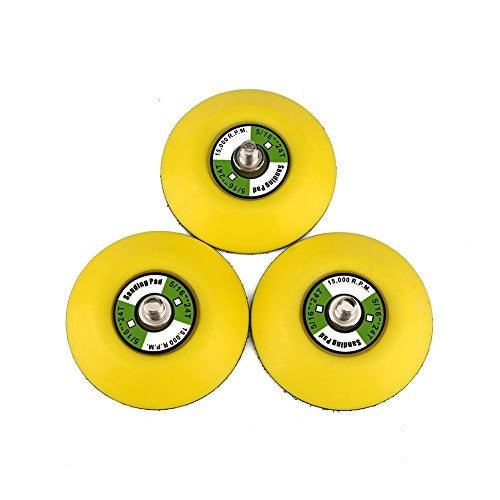Ouya 3PCS 3" Hook and Loop Backing Pads 5/16"-24 Threads Polishing Buffing Plate for Dual Action Car Polisher - Image 1