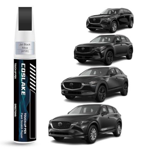 COSLAKE Car Touch Up Paint(Jet Black Mica(41W)) for Mazda, Car Paint Scratch Repair Kit, Quick & Easy Solution to Repair, 2 in 1 Scratch Remover Pen with Color-Matched - Image 1