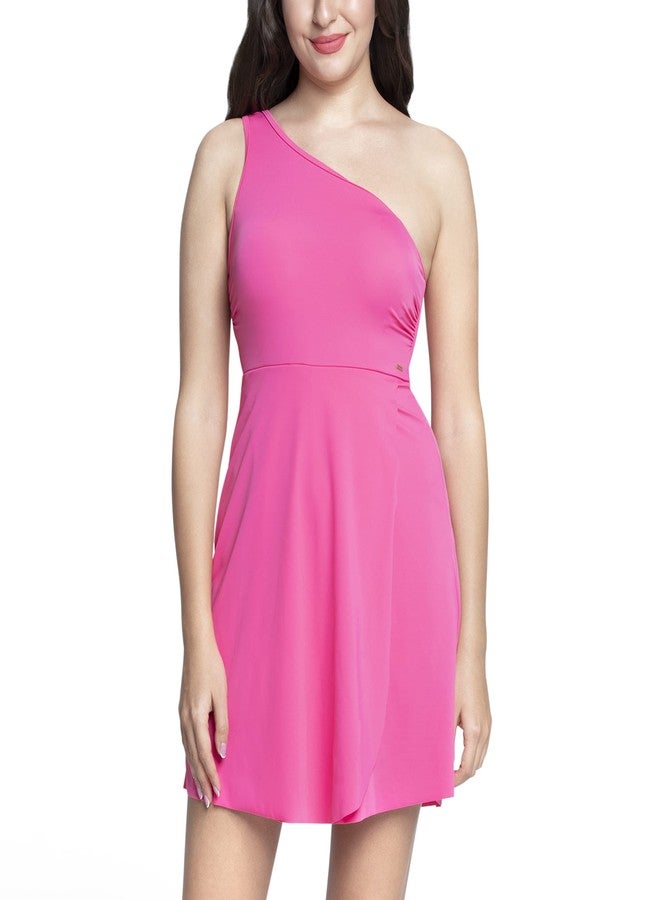 Amante amanté One Shoulder Neck Padded Swimdress | Open Back Swimdress - SWM17631 - Image 1