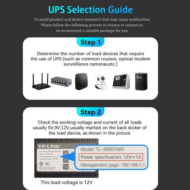 مزود طاقة غير منقطع صغير (Mini UPS) بسعة 18000 مللي أمبير في الساعة D2P، نسخة احتياطية للبطارية لأجهزة الراوتر والمودم وكاميرات المراقبة، مع واجهة DC وUSB من نوع C. - Image 2