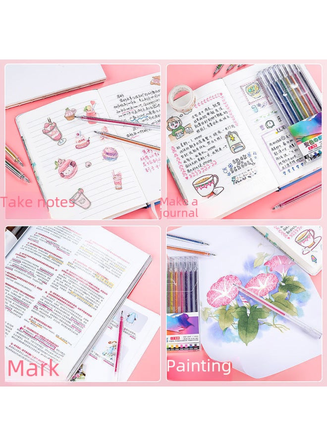 بي سي أقلام جيل متألقة مع وميض واهتزاز - مجموعة أقلام تظليل وكتابة ملونة - 18 لونًا - Image 4