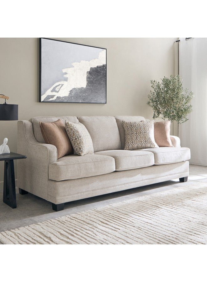 Home Box Aurum 3-Seater Fabric Sofa with 4 Cushions 96 x 221 x 96 cm - Image 2