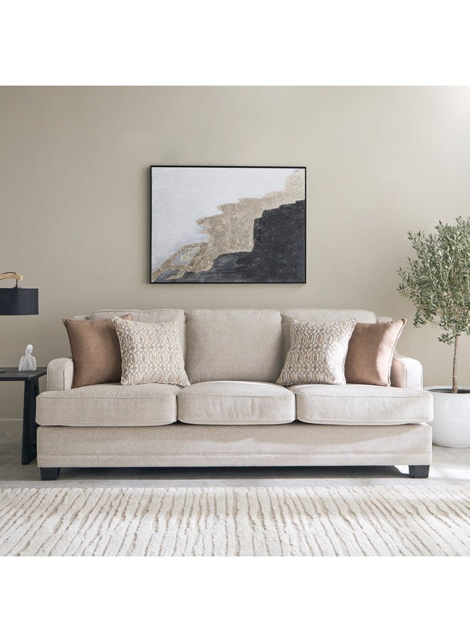 Home Box Aurum 3-Seater Fabric Sofa with 4 Cushions 96 x 221 x 96 cm - Image 1