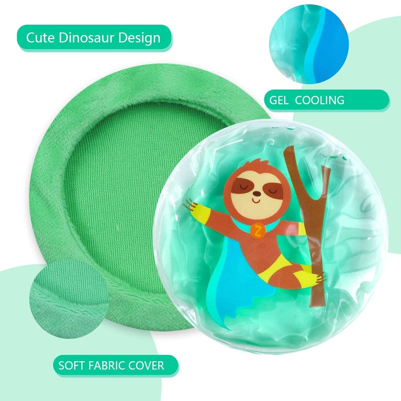 coldpa Boo Boo Ice Packs for Kids Injuries, Kids Ice Pack Wit, Gel Cold Pack Toddler Ice Pack with Soft Cover Baby, Kid's Pain Relief, Fever, Wisdom Teeth, First Aid, Head, Neck, Arms, Legs Injuries (5PCS) - Image 2