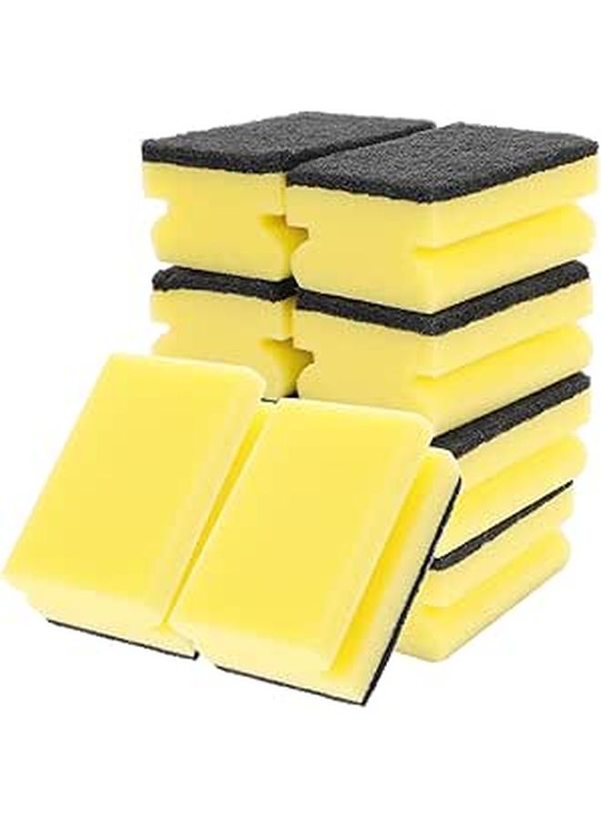 High Density I Beam Kitchen Sponges 10 Pack Black Non Scratch Dishwashing Scrub Pads - Image 1