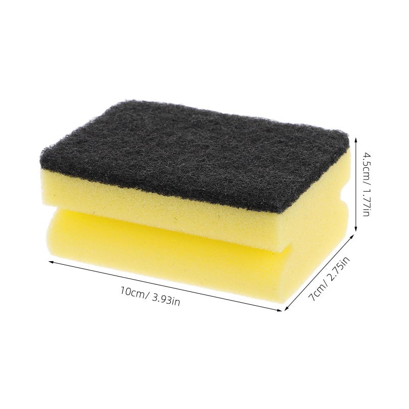 High Density I Beam Kitchen Sponges 10 Pack Black Non Scratch Dishwashing Scrub Pads - Image 3