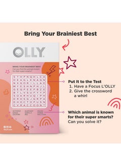 OLLY OLLY Focus Buddies L’OLLY Pops, Omega-3 ALA, B6, B12, Cognizin®, Kids Supplement Lollipops to Supports Focused Attention & Healthy Brain Function, Vegetarian, Watermelon Strawberry, 25 Count  - Image 5