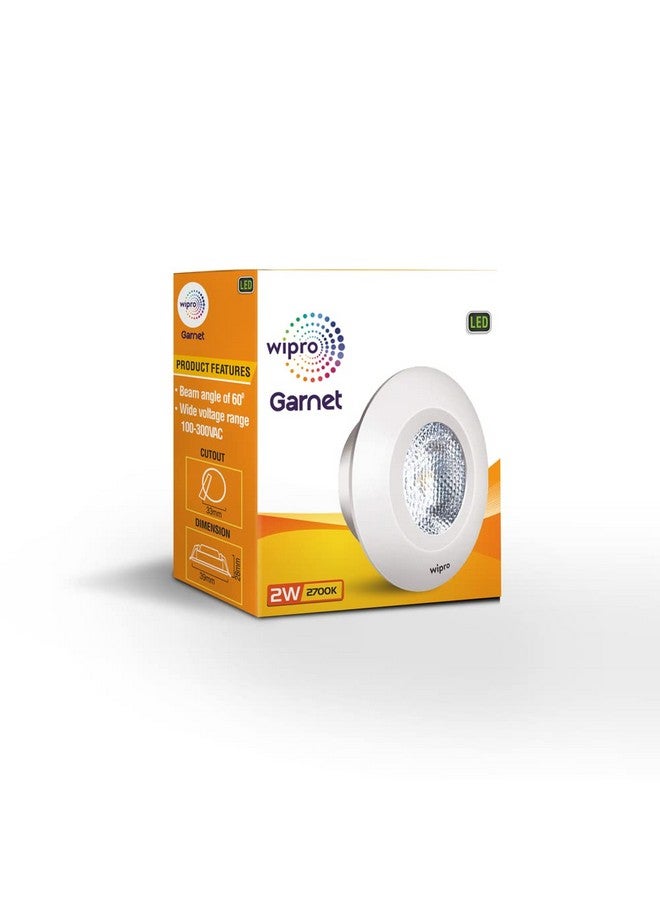Wipro Polycarbonate Garnet 2W LED Integrated Spotlight|Green Color|Compact Design Ceiling Spot Light for Cabinets & Wardrobes| Cutout-33Mm|Pack of 12, b22d - Image 4