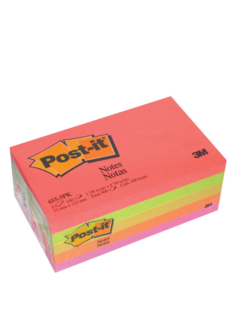 ثري ام ملاحظات لاصقة عصرية من بوست-إت 6555 3 × 5، 500 ورقة