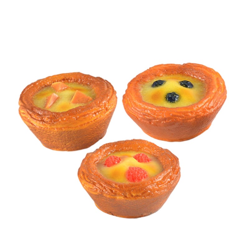 6Pcs Realistic Artificial Egg Tart Display Simulation Dessert For Bakery Decor - Image 5