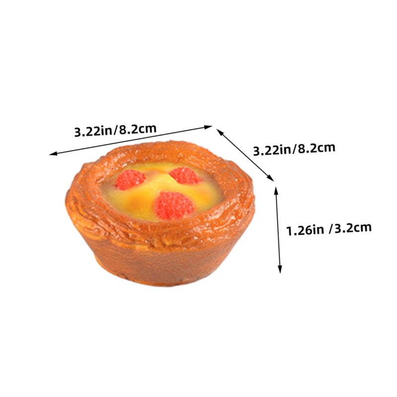 6Pcs Realistic Artificial Egg Tart Display Simulation Dessert For Bakery Decor - Image 4