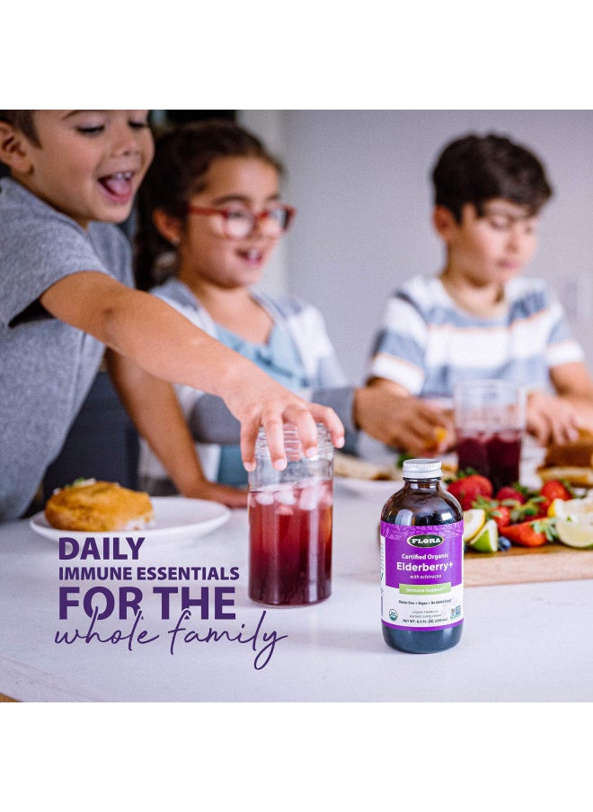 Flora Organic Black Elderberry Syrup + 8.5Oz   Immune Booster With Echinacea, For Kids & Adults, No Added Sugar, Gluten Free, Vegan, Sambuguard - pzsku/Z5FECC21611780EA8AFB1Z/45/_/1733922318/ad5e3672-534f-40b0-b7db-5c21bd01a704