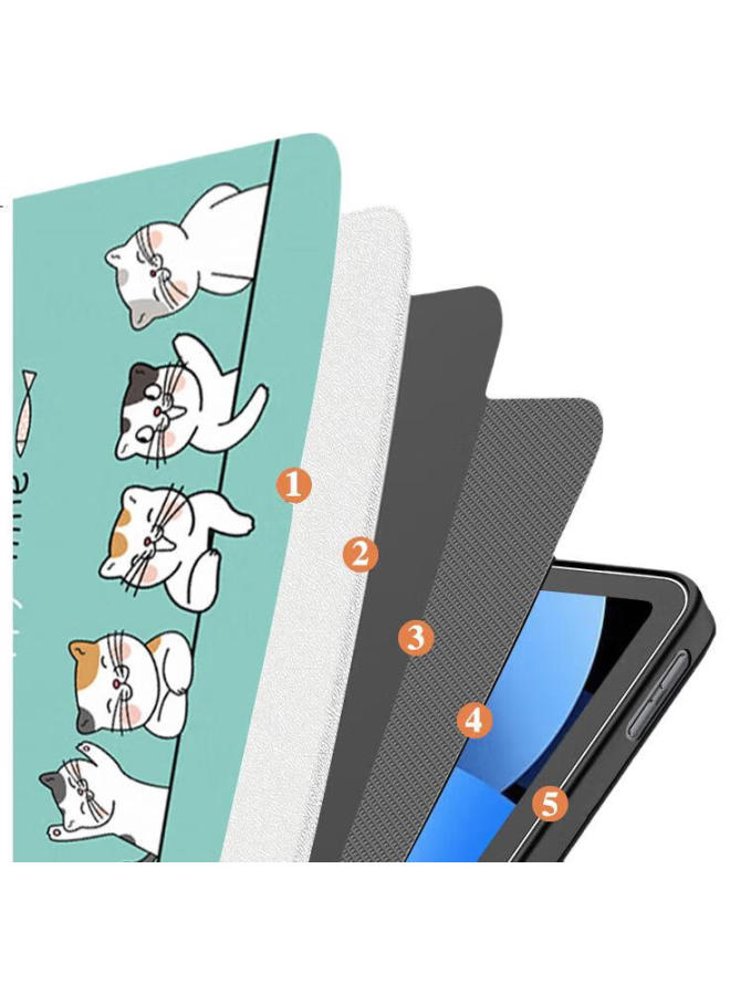 Sehan Shihan, Suitable For Honor 7 Tablet Case, 10.1-Inch Shockproof Soft Shell, Stable Support, Slim And Enjoyable, Compatible With Honor X8/7/6/X6, Universal Cute Cartoon Full-Coverage Tablet Case - Image 1