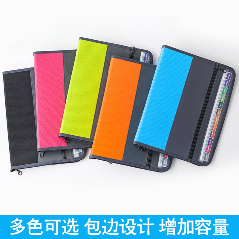 13-Grids A4 Zipper Accordion Bag Simple Multi-Layer Classification Folder Office Storage File Bag Multi-Function - Image 4