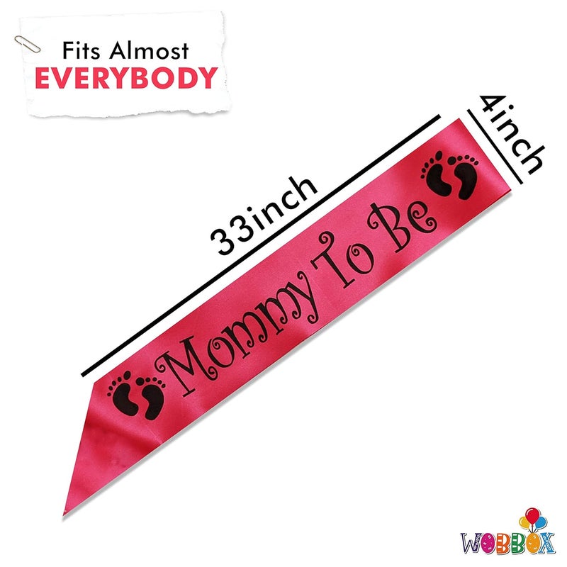 Wobbox Marathi Baby Shower Decoration Items| Baby Shower Ceremony Photo Booth Props for Photoshoot, Baby Shower Banner& Mom to Be Sash with Milestone Card, Godh Bharai Ceremony Decoration Kit-(FP220) - Image 4