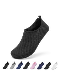Excefore Water Shoes Women's Men's Outdoor Beach Swimming Aqua Socks Quick-Dry Barefoot Shoes Surfing Yoga Pool Exercise  (Black, 42-43, 26.2cm)  - Image 1