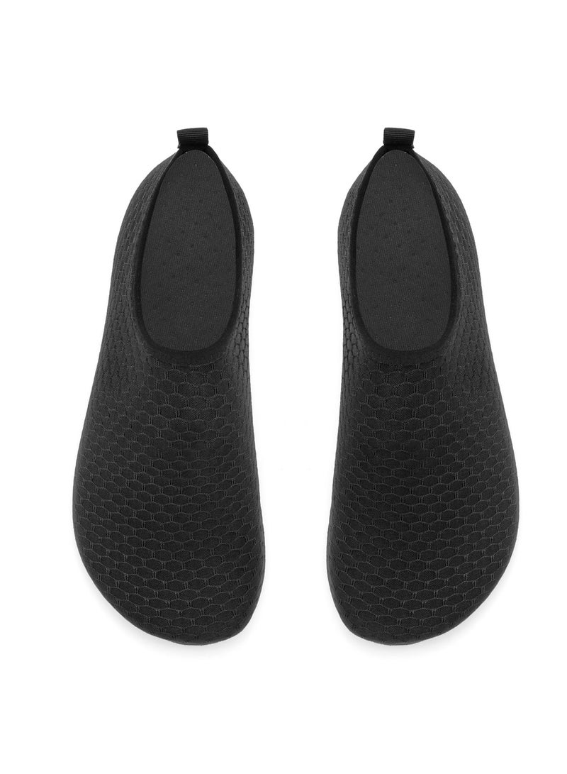 Excefore Water Shoes Women's Men's Outdoor Beach Swimming Aqua Socks Quick-Dry Barefoot Shoes Surfing Yoga Pool Exercise  (Black, 42-43, 26.2cm) - Image 4