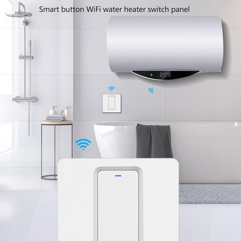 خيارات شراء متنوعة مفتاح حائط ذكي مع مؤقت، AC100-240V تحكم صوتي عبر تطبيق، مفتاح لمس عن بعد لسخان الماء جودة مضادة لرطوبة التآكل خيارات تصميم موفرة جودة مطورة عامة تصميم عصري لكل اختيار - Image 5