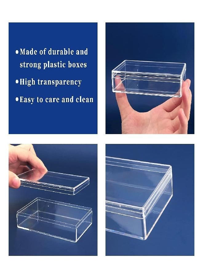 Dedoot dedoot Clear Acrylic Box with Lids, 4 Pack 4.3x2.7x1 Inch Clear Acrylic Plastic Square Cube Storage Candy Box Containers for Wedding, Party, Treats, Coin, Jewelry Accessories  - Image 2