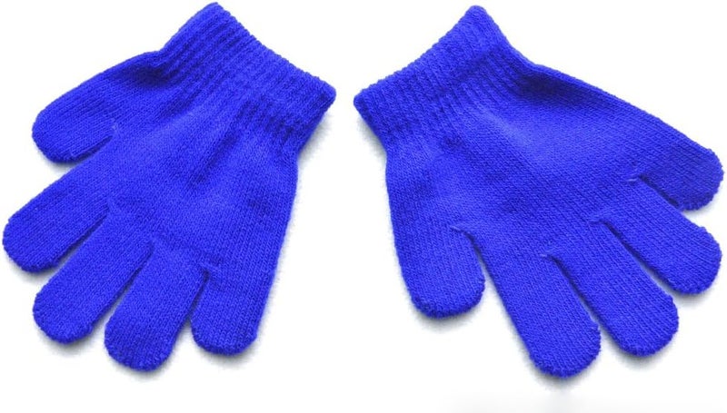 BaiX Little Kids Solid Winter Knitted Full Finger Gloves, 3-8 Years Old - Image 2