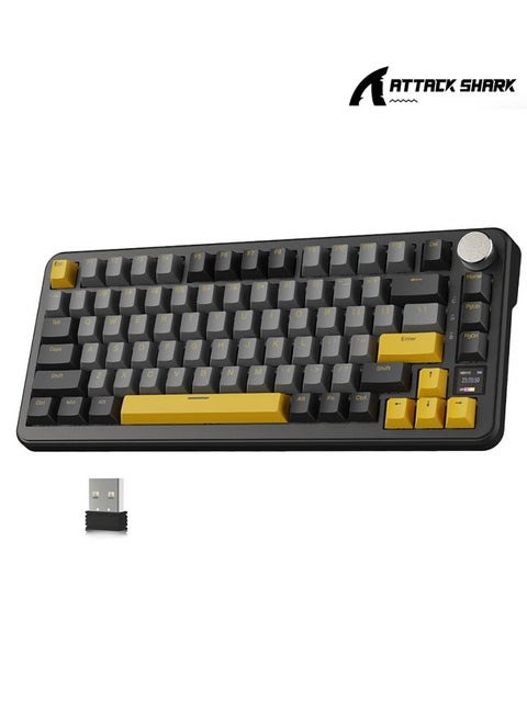 X85Pro Game Mechanical Keyboard Three Mode RGB Bluetooth Wireless Customization Hot Plug With Display Screen Office