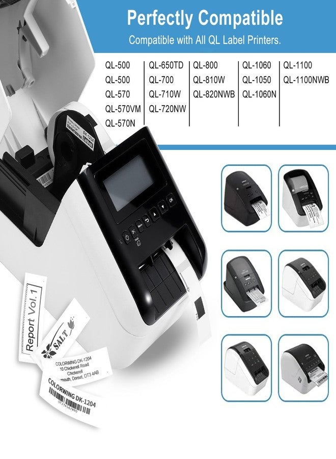 COLORWING Labels Compatible for Brother DK-1204 (0.66" x 2.1"), Multipurpose Return Address Die-Cut Label Roll, Use with QL 700 810w 820nwb Printers (10 Rolls + 2 Frame) - Image 3