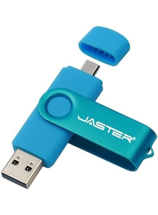 16GB Light Blue USB 2 0 OTG Flash Drive For Phone Tablet PC Pendrive - Image 1