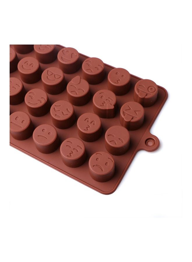 Emoji Expression Chocolate Mould Brown 198x109mm - Image 3