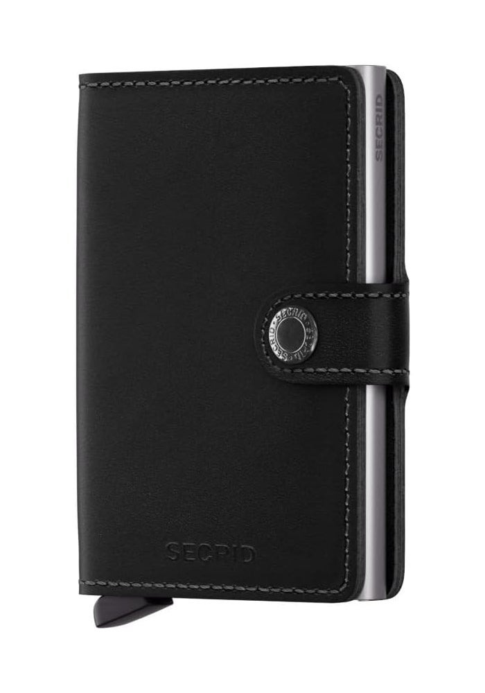 Secrid Mini Wallet in Genuine Black Leather with RFID Protection - Image 1