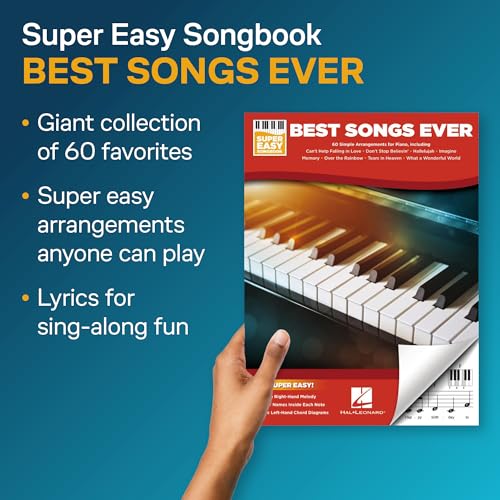 Hal Leonard Best Songs Ever Super Easy Piano Songbook | Easy Piano Sheet Music for Beginners and Adults | 60 Classic Songs with Lyrics and Simple Arrangements | Keyboard Music Book for Practice and Performance - Image 2