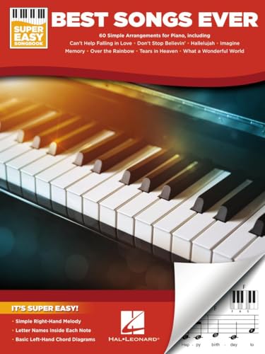 Hal Leonard Best Songs Ever Super Easy Piano Songbook | Easy Piano Sheet Music for Beginners and Adults | 60 Classic Songs with Lyrics and Simple Arrangements | Keyboard Music Book for Practice and Performance - Image 1