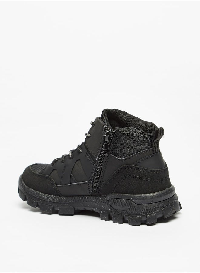 Boys Textured High-Cut Boots With Zip Closure - pzsku/Z5FED23E2153A0992870AZ/45/_/1717592788/6a919863-aec7-4ec0-876b-4d6402daea2d