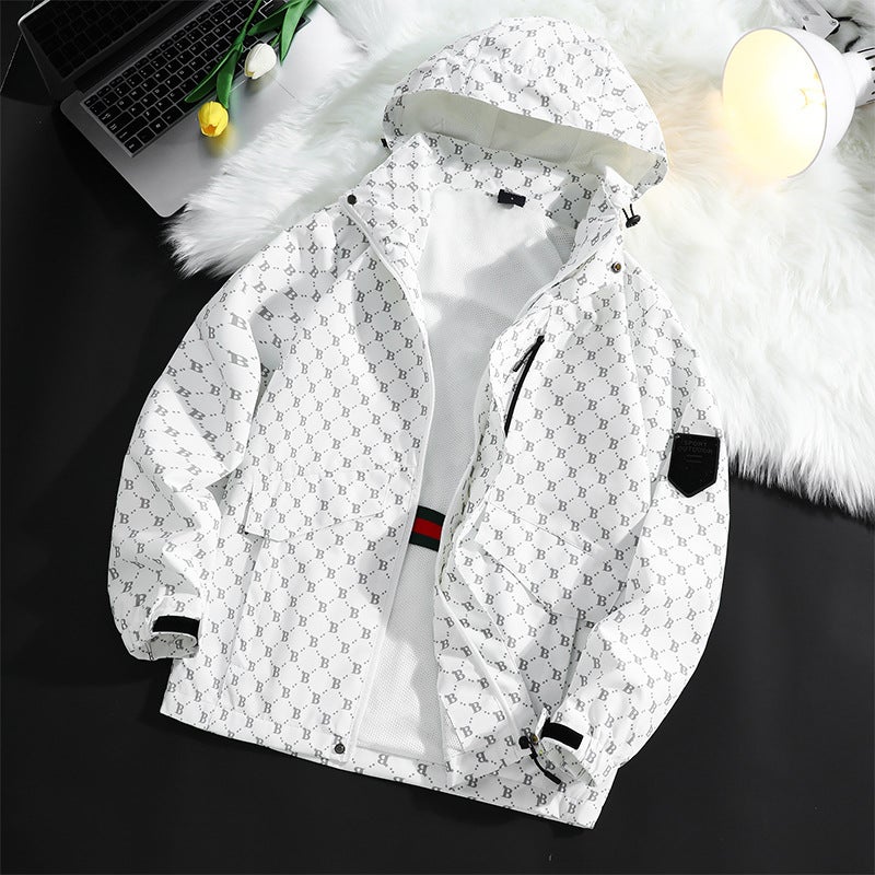 Generic 2023 Spring Unisex Windproof Jacket for Couples Black  - Image 2