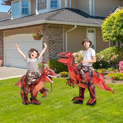 GOOSH Inflatable Dinosaur Costume for Kids Halloween Costumes Boys Girls Funny Blow up Costume for Halloween Party Cosplay (4-6Yrs) - Image 5