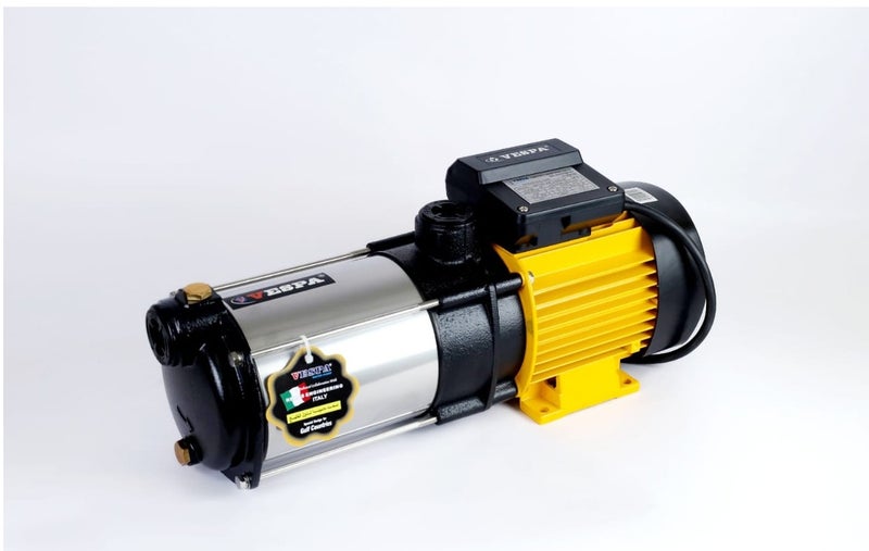VESPA MH 120/3M 1.5HP Horizontal Multistage Water Pump SS316 Impeller 45m Head 1 Inch Inlet Outlet 2850 RPM Single Phase