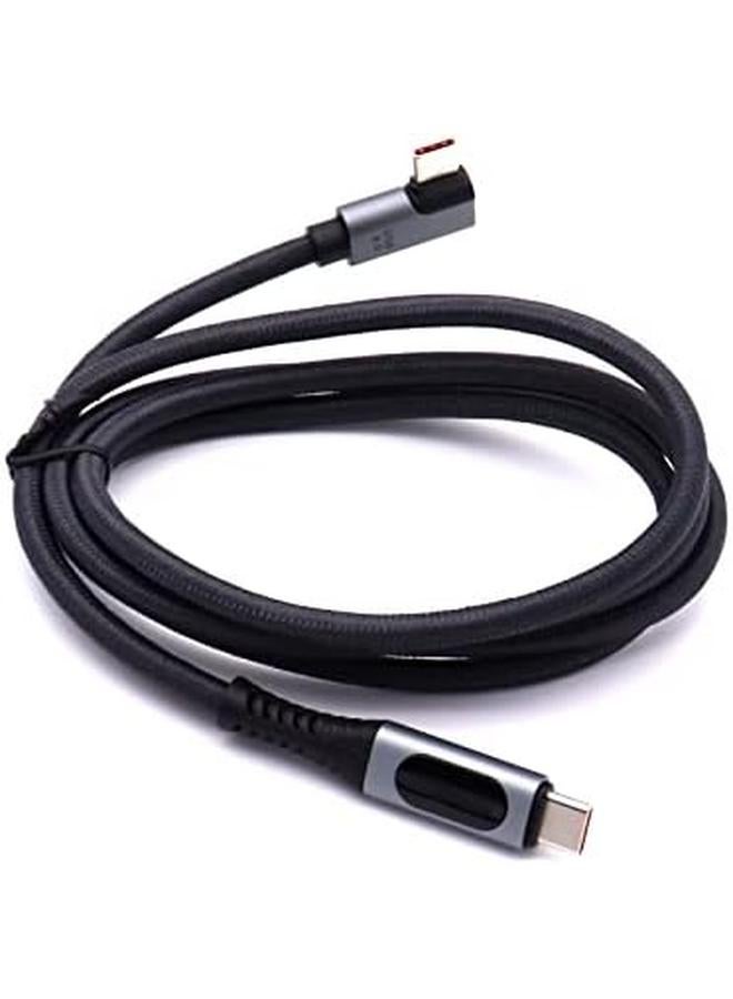 erorex 240W Usb 4 Cable With Led Display 40Gbps 8K 60Hz Pd Usb Type C To Usb C Male To Male With 90 Degreen Cable Cord For Computer Type C Laptop Pad Hub - Image 4