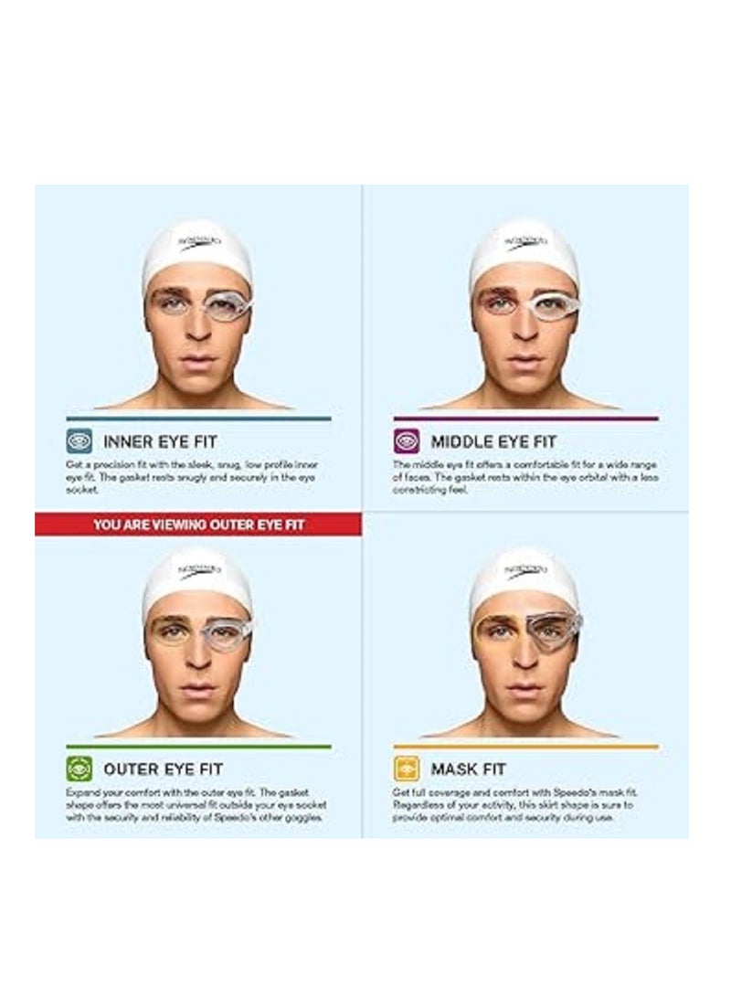 speedo نظارات سباحة للشباب من هيدروسبيكس للأعمار من 6 إلى 14 سنة، مقاس واحد - Image 3