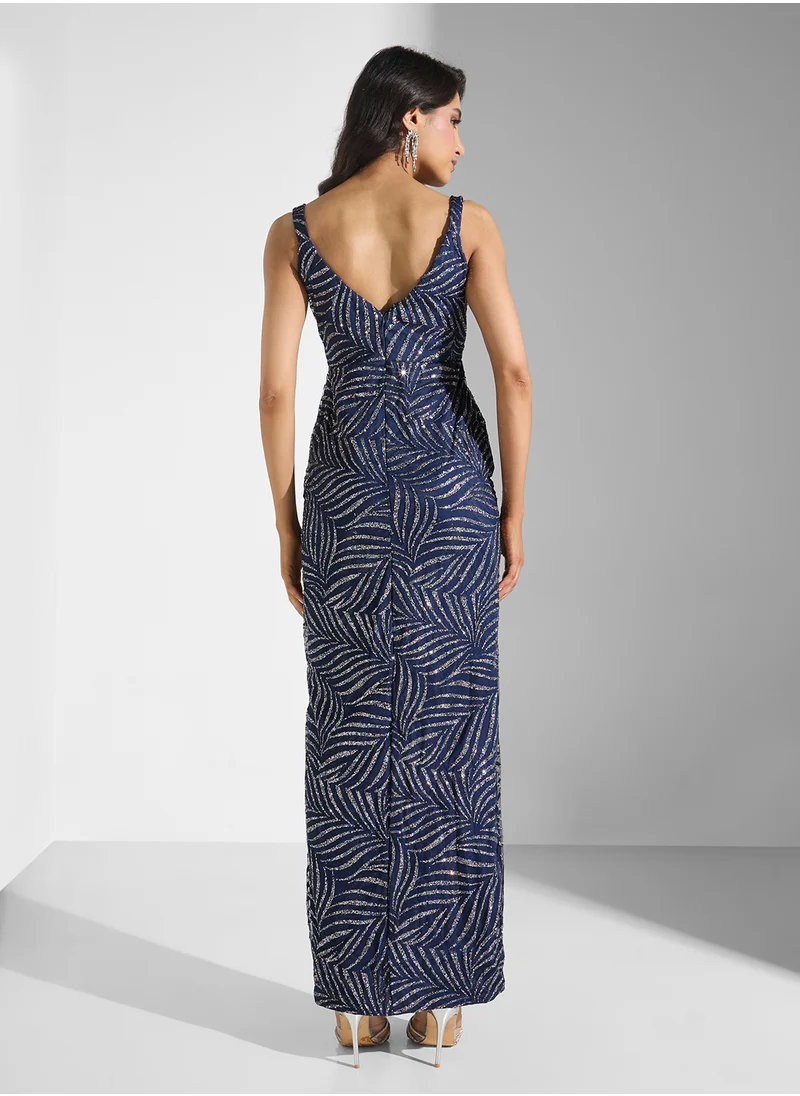 Ella Limited Edition Strappy Shimmer   Slit Dress