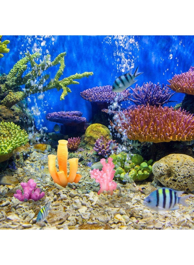 Generic Fish Tank Decoration Betta Fish Tank Decorations Accessories,Aquarium Colorful Coral Reef  - Image 5
