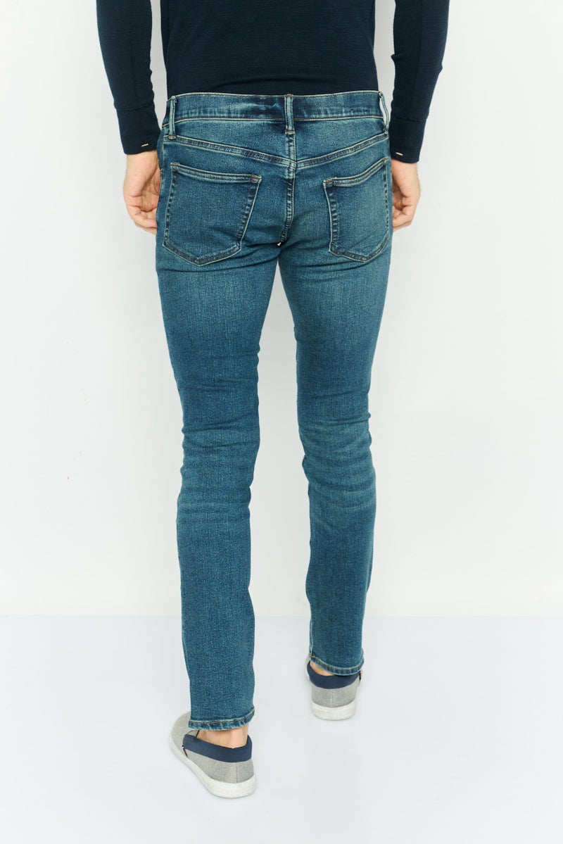 GAP Men Skinny Fit Wash Stretchable Denim, Blue - Image 3