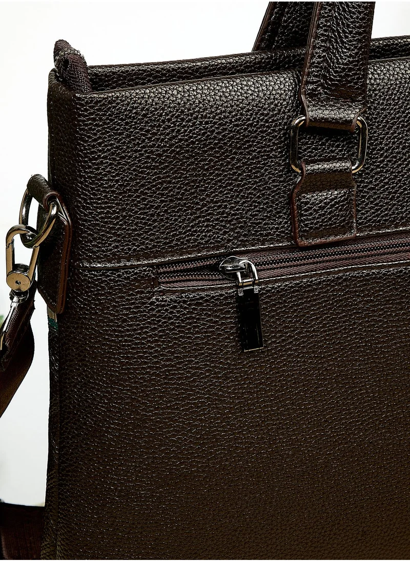 Robert Wood Webbing Detail Laptop Bag