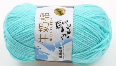 Five-strand Milk Cotton Wool Milk Cotton Special Price Hand-woven Medium-thick 5-strand Baby Wool Baby Wool Doll Line 24 shallow Lake Blue 