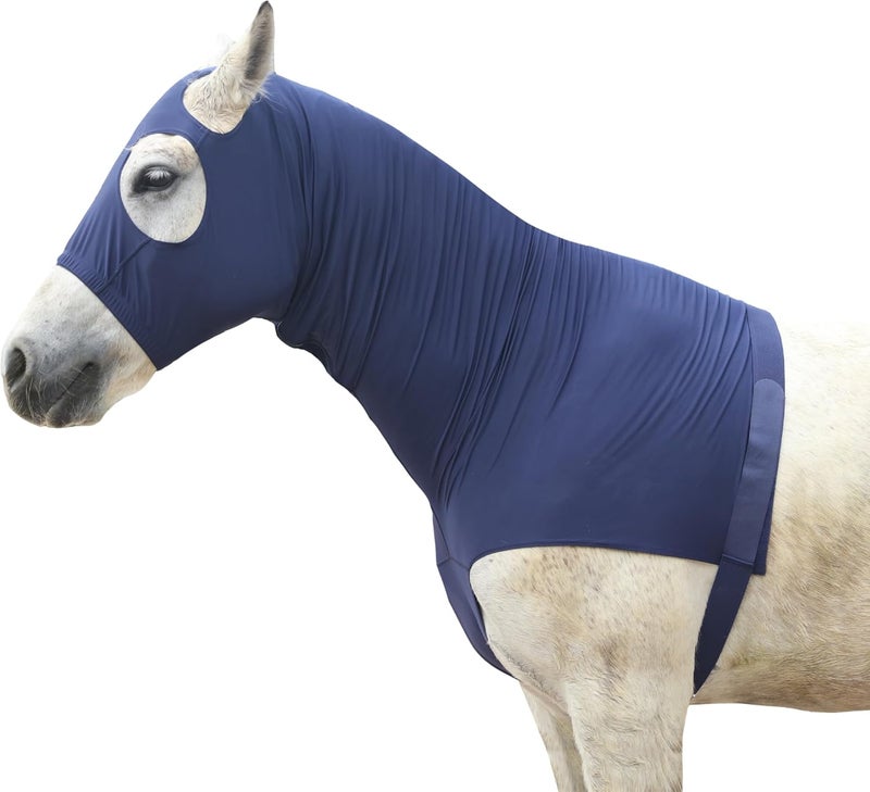Leberna Lycra Stretch Horse Hood with Zip Elegant appearance - Image 1